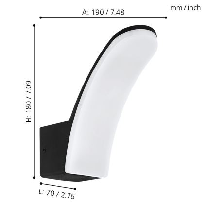 Eglo 74019 - LED-Wandleuchte für Außenbereiche LACONELLA LED/11,5W/230V 3000K IP44