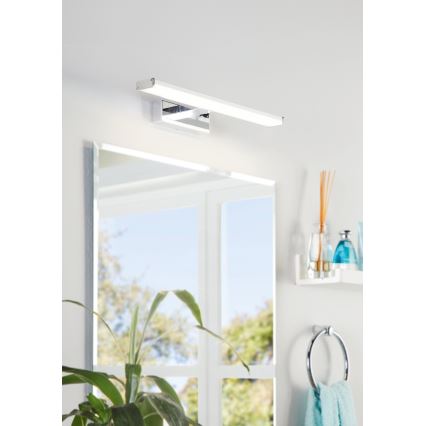 Eglo 74051 - LED-Spiegelbeleuchtung für Badezimmer GALENZANA LED/7,4W/230V 4000K 40 cm IP44 glänzendes Chrom