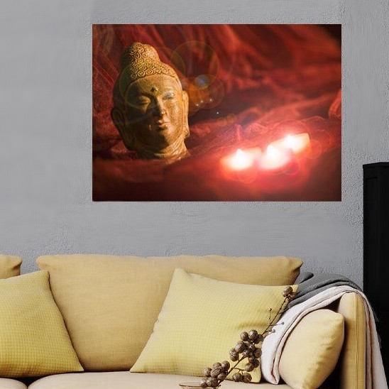 Eglo 75039 - LED-Beleuchtung dekoratives Bild BUDDHA 3xLED/0,02W/2xAA 30x45 cm