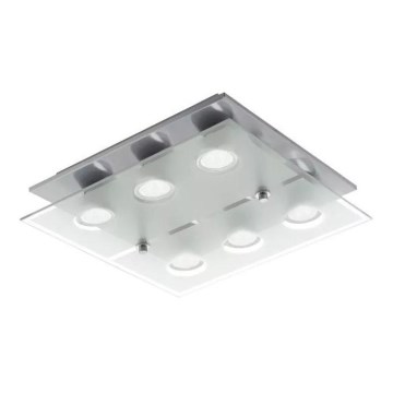 Eglo 75342 - LED, dimmbare Deckenleuchte CABO-SD 6xGU10/5W/230V 34x34 cm mattchrom