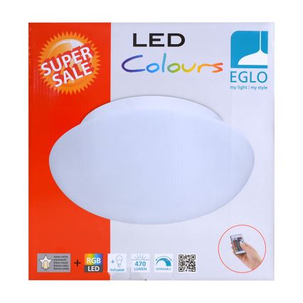 Eglo 75351 - LED RGB dimmbare Deckenbeleuchtung ELLA-C 1xE27/7,5W/230V