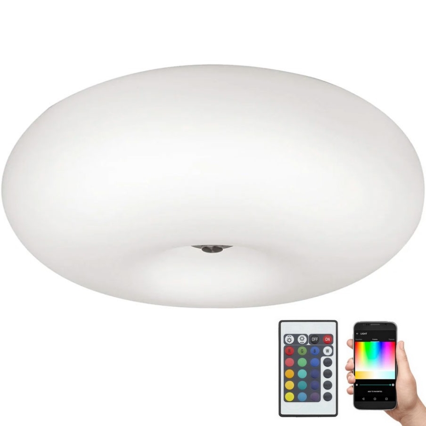 Eglo 75353 - Dimmbare LED-RGBW-Deckenleuchte OPTICA-C 2xE27/7,5W/230V d 35 cm + Fernbedienung