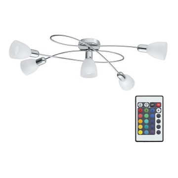 Eglo 75356 - Anbauleuchte mit LED und RGB DAKAR-C 5xE14/4W + Fernbedienung