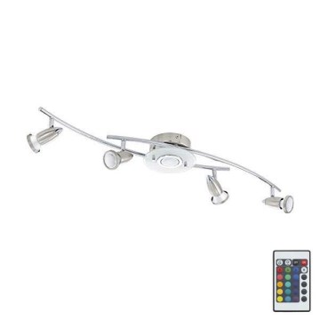 Eglo 75377 - Dimmbarer LED-RGB-Strahler VALLIDA-C 5xGU10/4W/230V + Fernbedienung