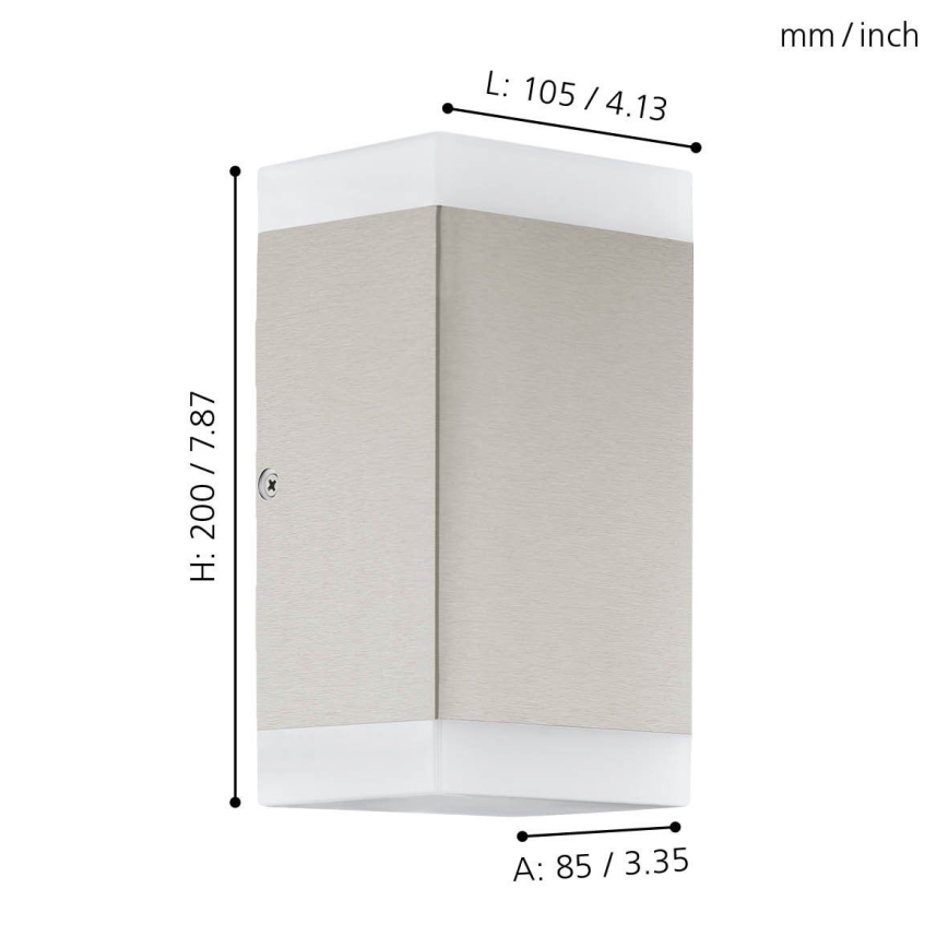 Eglo – LED Auβen-Wandbeleuchtung 2xGU10/4,6W/230V IP44