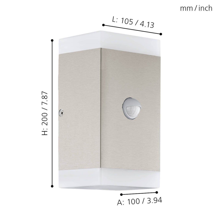 Eglo  – Outdoor-LED-Wandleuchte mit Sensor 2xGU10/4,6W/230V IP44