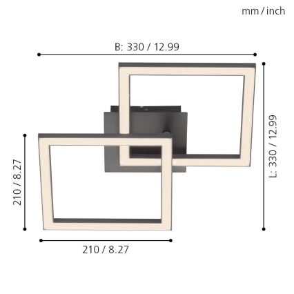 Eglo 75569 - LED-Deckenleuchte PALMAVES LED/20,5W/230V