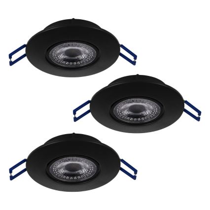 Eglo 75765 - SET 3x LED-Einbauleuchte ZUJAR LED/3,4W/230V schwarz