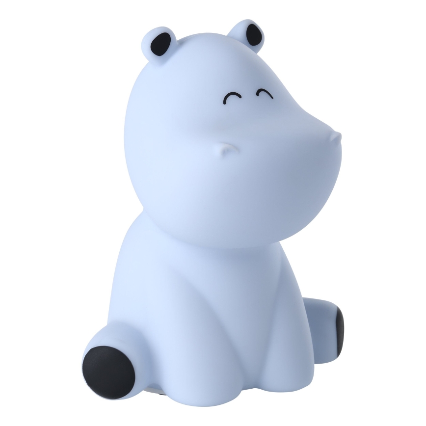 Eglo - LED RGBW wiederaufladbare Touch-Kinder-Nachtlampe, LED/5W/5V, 1200 mAh, Nilpferd