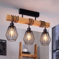 Eglo 780168 - Anbau-Deckenleuchte TABODI 3xE27/40W/230V Kiefer/Schwarz