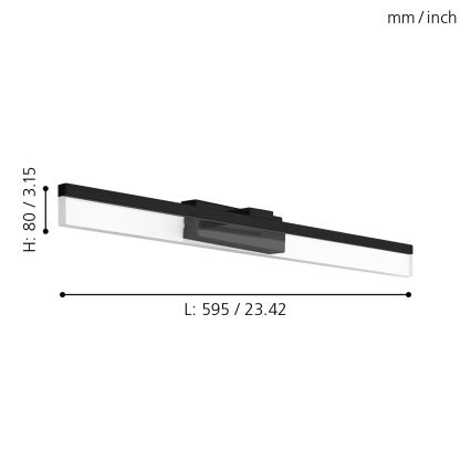 Eglo 780432 - LED-Spiegelbeleuchtung für Badezimmer YANGUAS LED/11W/230V 3000K 59,5 cm IP44