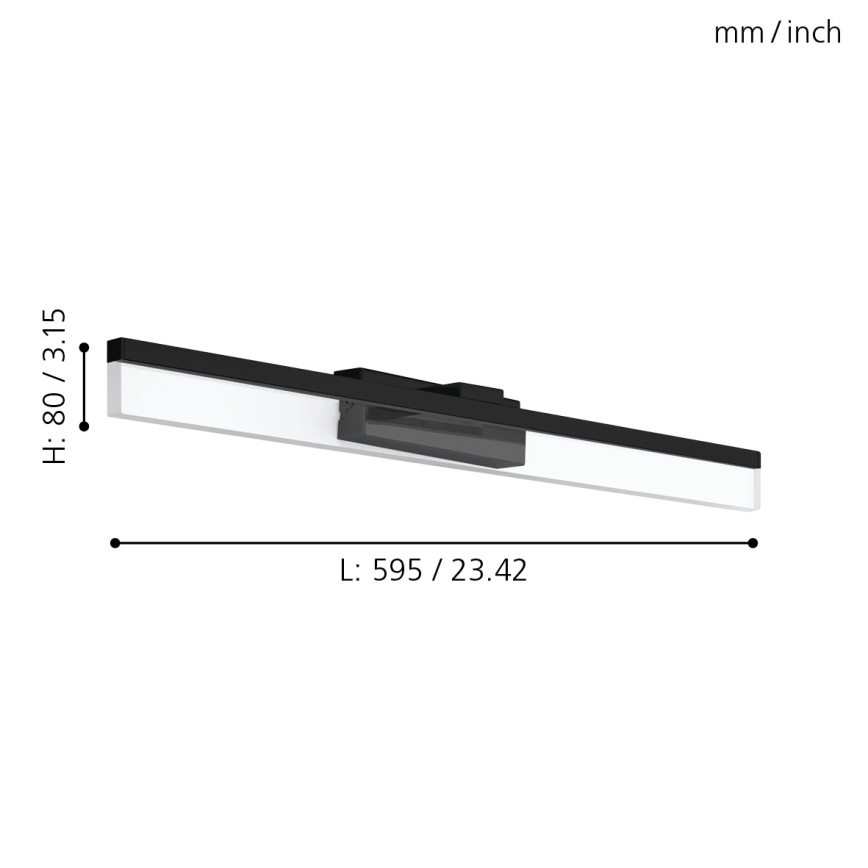 Eglo 780432 - LED-Spiegelbeleuchtung für Badezimmer YANGUAS LED/11W/230V 3000K 59,5 cm IP44