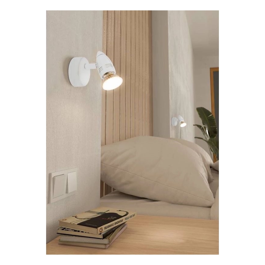 Eglo 780447 - LED-Wandstrahler SABADELL 1xGU10/2,8W/230V 3000K weiß