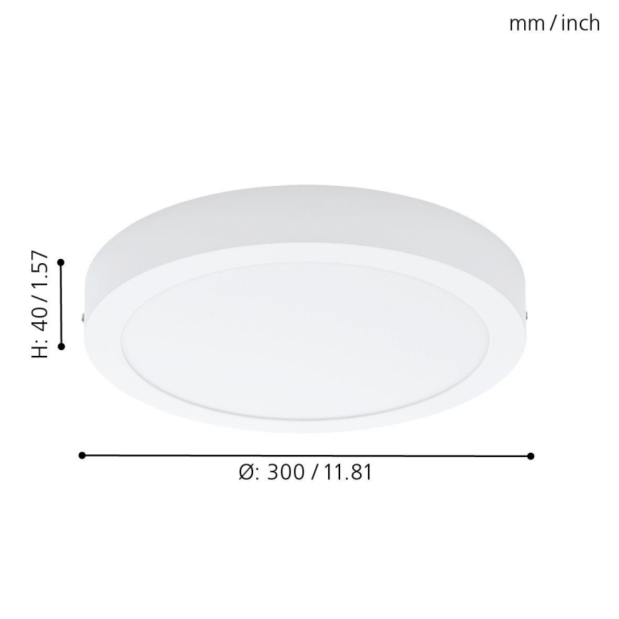 Eglo 78203 - LED-Deckenleuchte FUEVA LED/22W/230V Ø 30 cm