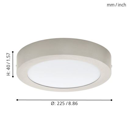 Eglo 78214 - LED-Deckenleuchte FUEVA LED/16,5W/230V