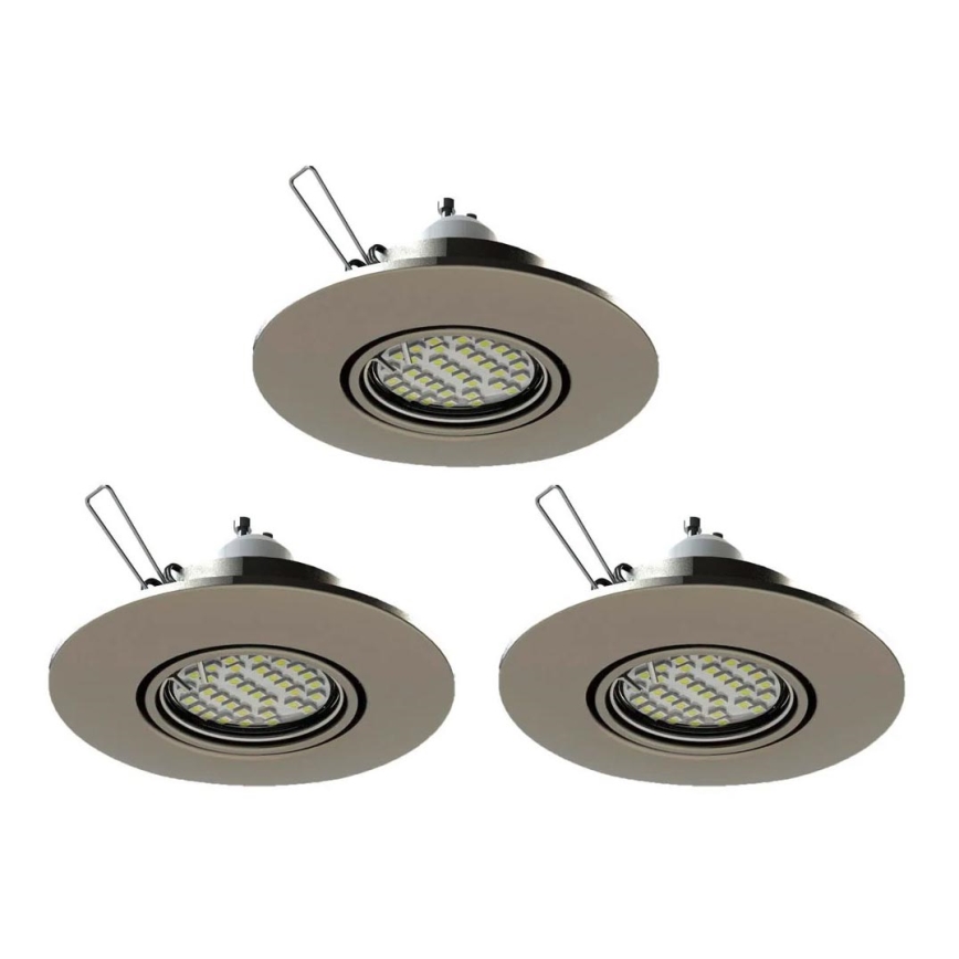 Eglo 78705 - SET 3x LED-Einbauleuchte PENETO 1xGU10/3,3W/230V matt Chrom