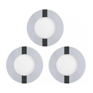 Eglo 78733 - SET 3x LED-Einbauleuchte für Badezimmer FUEVA 1xLED/2,7W/230V IP44