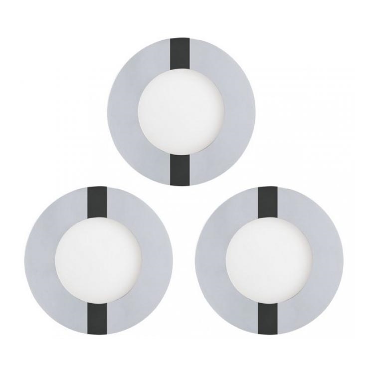 Eglo 78733 - SET 3x LED-Einbauleuchte für Badezimmer FUEVA 1xLED/2,7W/230V IP44