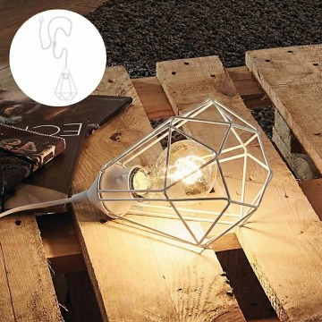 Eglo 79085 - Tischleuchte für Steckdose BYRON 1xE27/40W/230V weiß