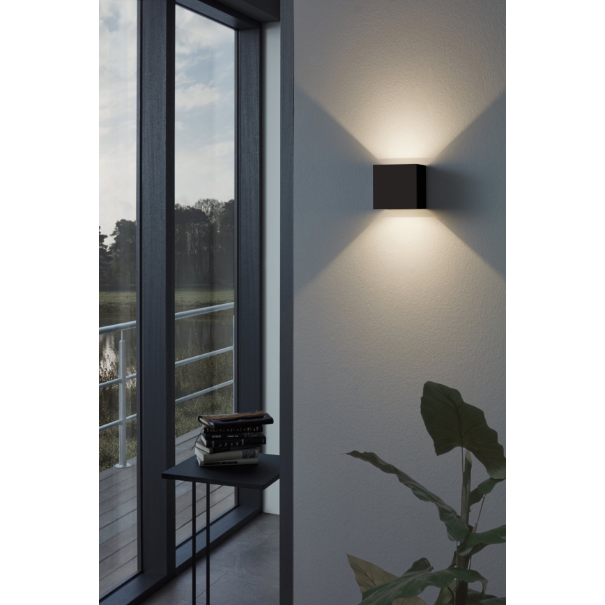 Eglo 79215 - LED-Outdoor-Wandleuchte CALPINO 2xLED/3,3W/230V 3000K IP54 schwarz