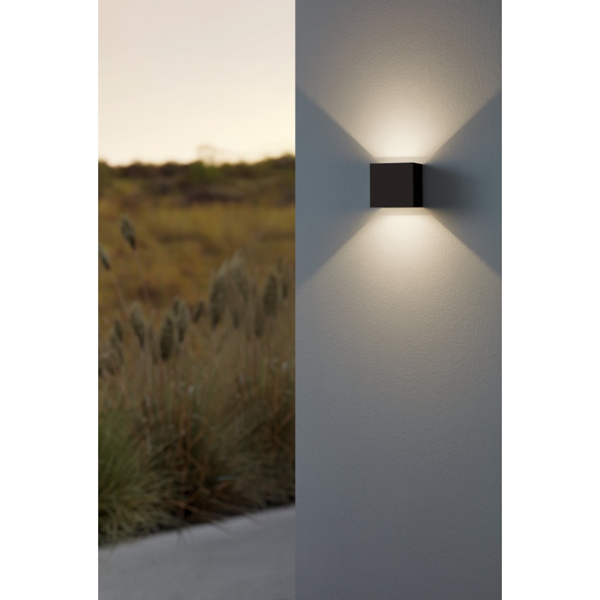 Eglo 79215 - LED-Outdoor-Wandleuchte CALPINO 2xLED/3,3W/230V 3000K IP54 schwarz