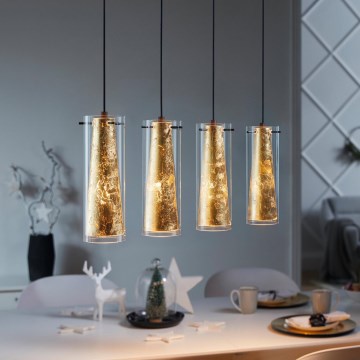 Eglo 79344 - Hängeleuchte PINTO GOLD 4xE27/40W/230V golden