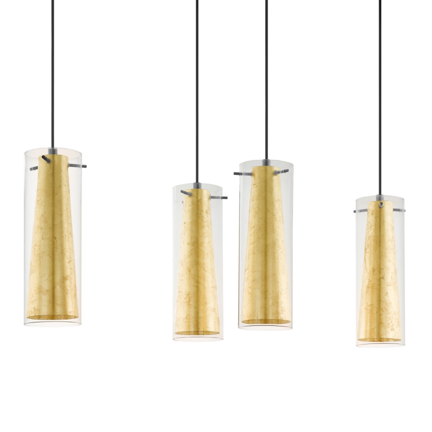 Eglo 79344 - Hängeleuchte PINTO GOLD 4xE27/40W/230V golden