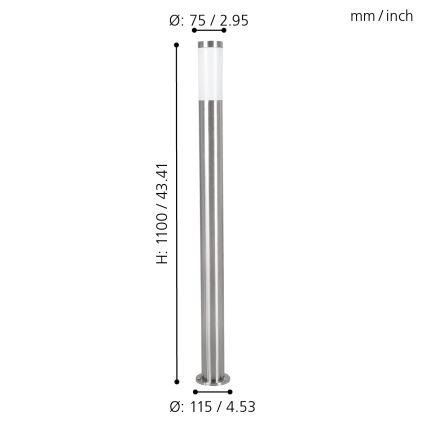 EGLO - Außenleuchte 1xE27/15W/230V IP65