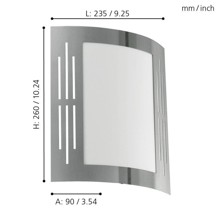 Eglo - Außenwandleuchte 1xE27/15W/230V IP44
