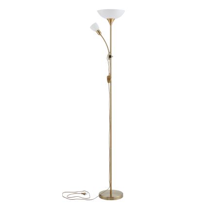 EGLO - Stehlampe 1xE27/60W + 1xE14/25W goldfarben