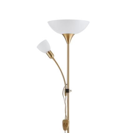 EGLO - Stehlampe 1xE27/60W + 1xE14/25W goldfarben