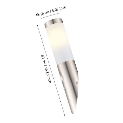 EGLO - Außenwandleuchte mit Sensor 1xE27/15W IP44