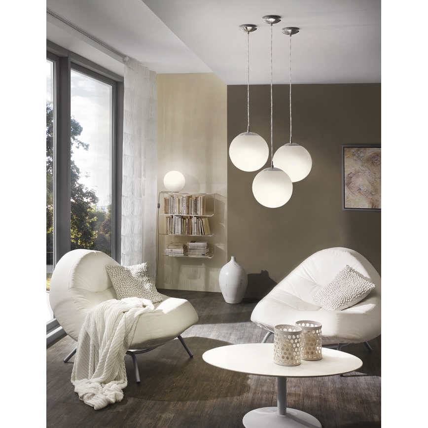 EGLO - Hängeleuchte 1xE27/60W/230V d 30 cm weiß