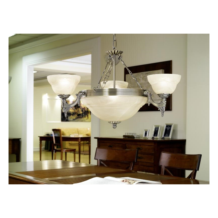 EGLO 85857 - Lustr MARBELLA 6xE14/60W/230V alabastrové sklo