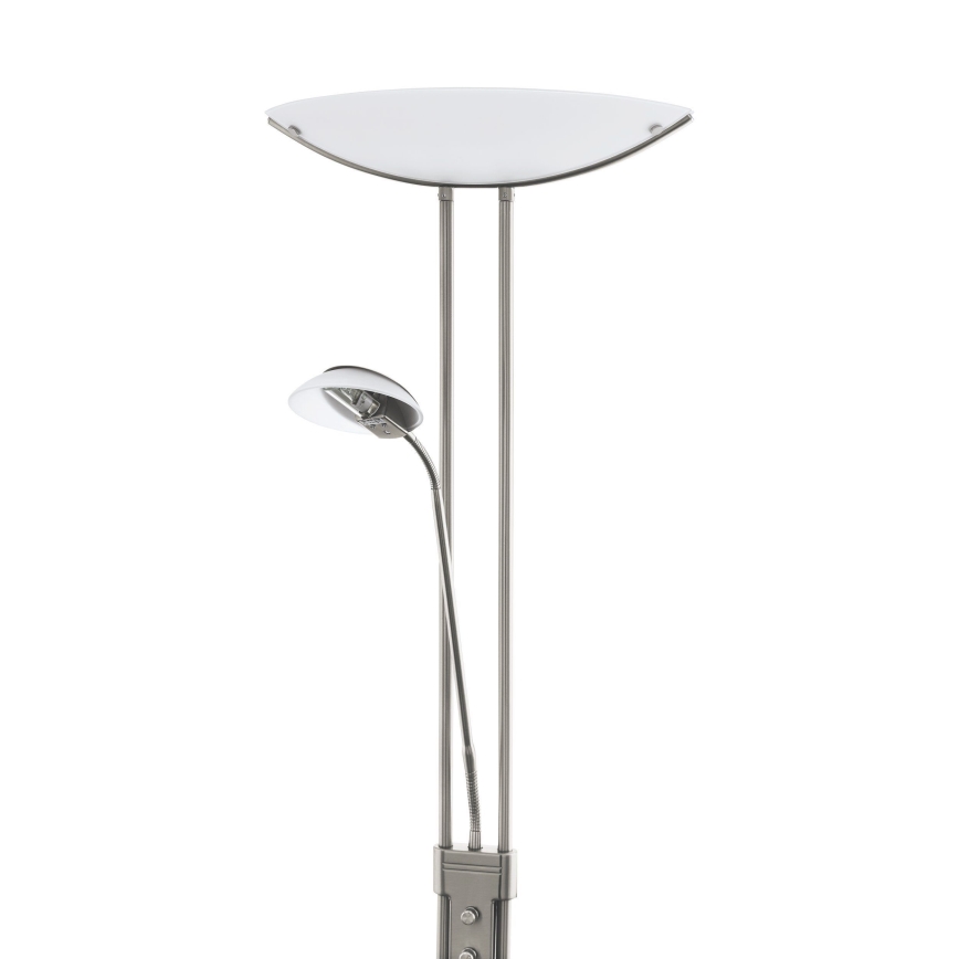 EGLO - Dimmbare Stehleuchte BAYA 1xR7s/230W+1xG9/33W matt Chrom