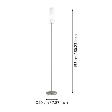 Eglo - Stehlampe 1xE27/40W weiß