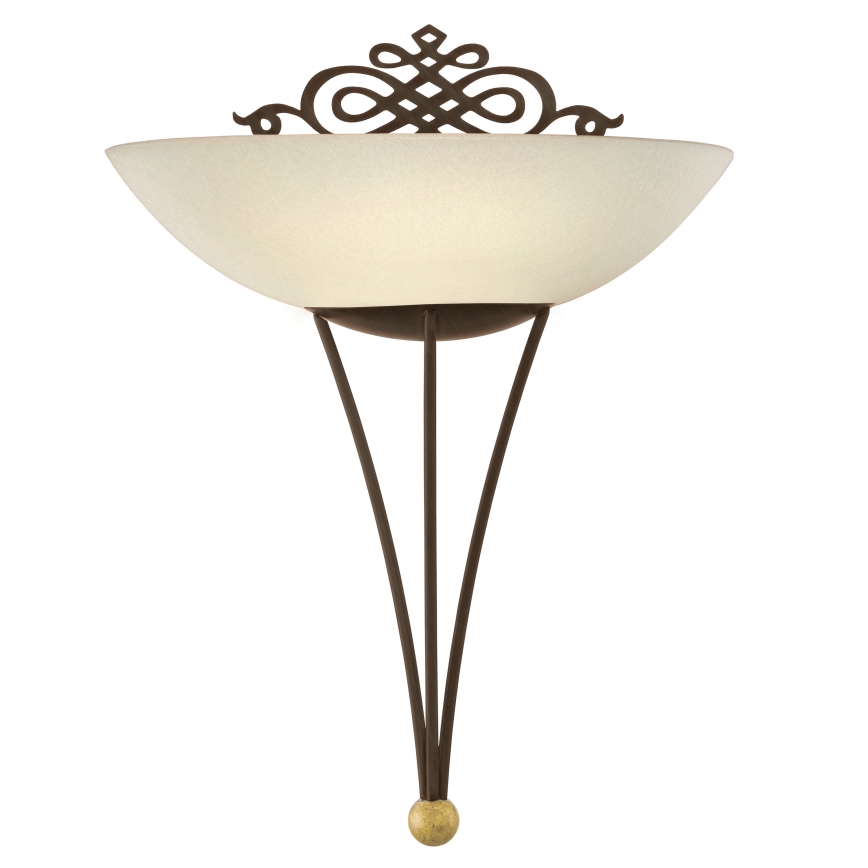 EGLO 86715 - Wandleuchte MESTRE 1 x E27/60W antik braun / goldgelb