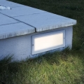 EGLO 88008 - Außen-Einbauleuchte ZIMBA 1xE27/60W silber/weiß IP44