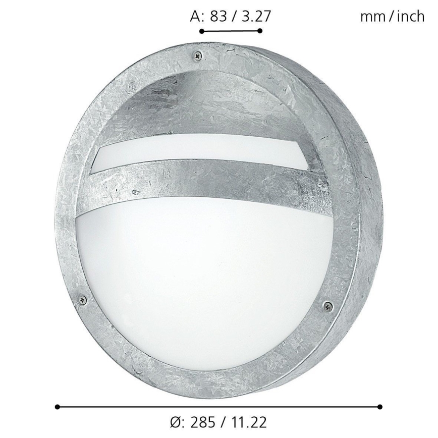 Eglo 88119 - Außenwandleuchte SEVILLA 1xE27/15W/230V IP44