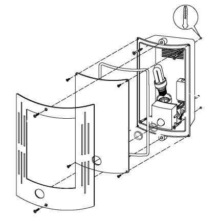 Eglo - Sensor- Außenwandleuchte 1xE27/15W/230V IP44