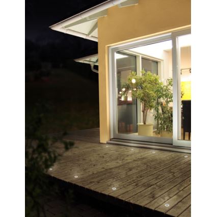 EGLO 88569 - SADA 3x LED Venkovní nájezdové svítidlo PARK 6 3xLED/0,18W čtverec