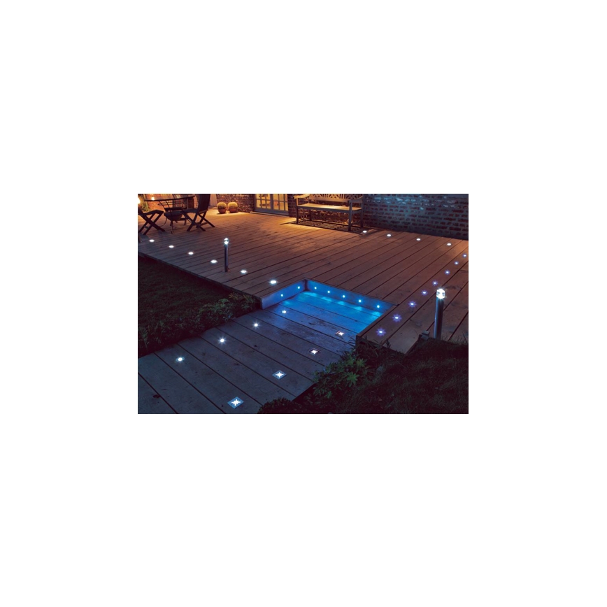 EGLO 88569 - SADA 3x LED Venkovní nájezdové svítidlo PARK 6 3xLED/0,18W čtverec