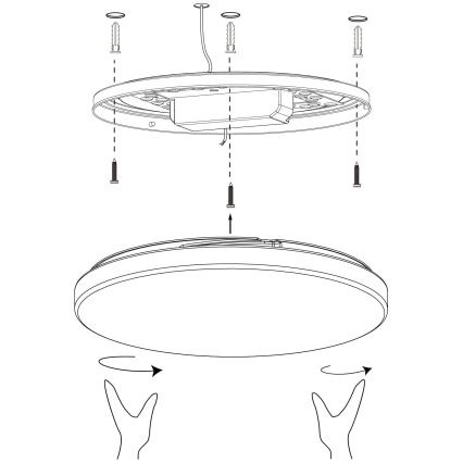 Eglo - Dimmbare LED-Deckenleuchte LED/19,2W/230V 2700-6500K ZigBee