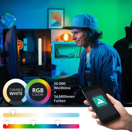 Eglo - LED RGBW dimmbare Badezimmer-Spiegelleuchte 15,6W/230V IP44 ZigBee