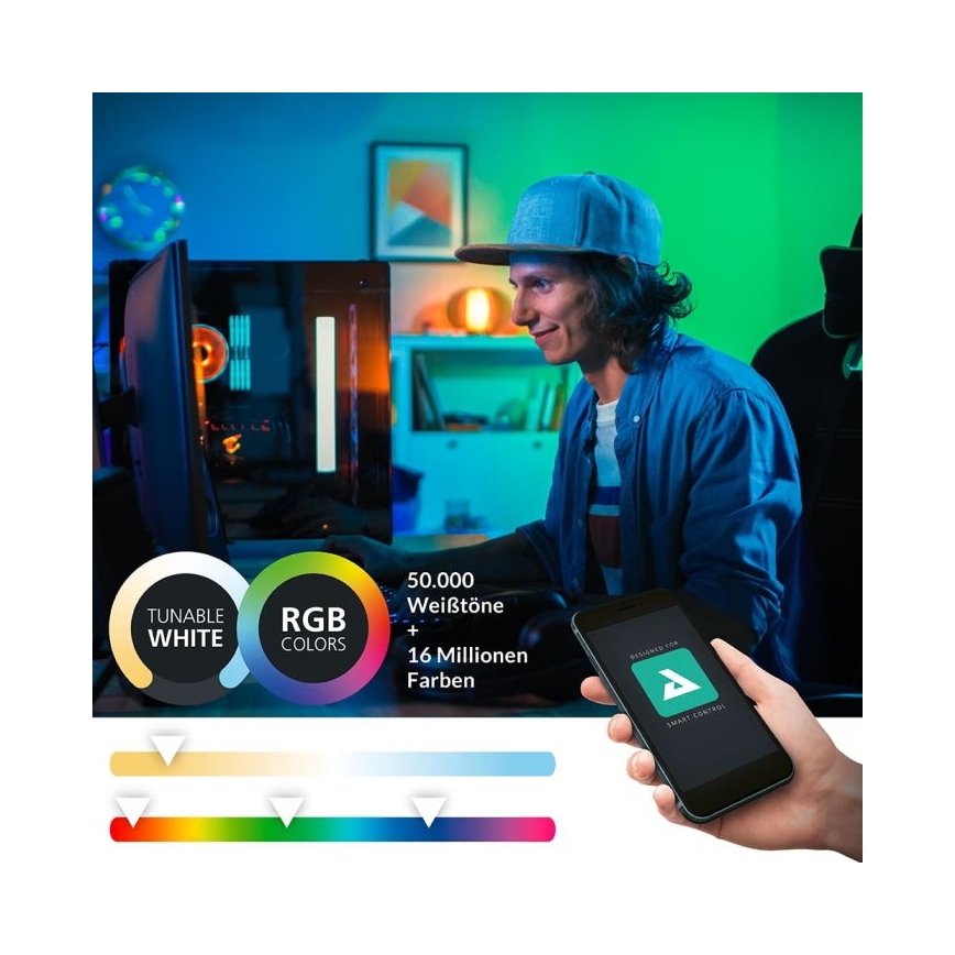 Eglo - LED RGBW dimmbare Badezimmer-Spiegelleuchte 15,6W/230V IP44 ZigBee