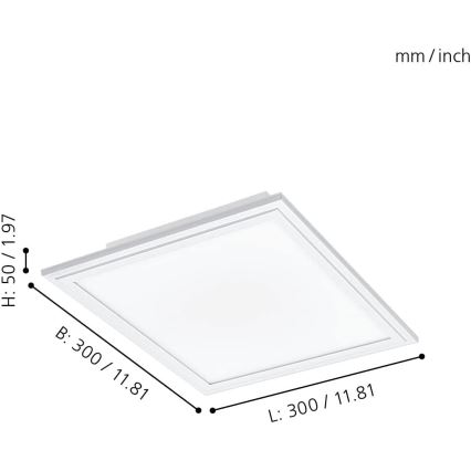 Eglo - Dimmbare LED-Deckenleuchte LED/15,3W/230V weiß ZigBee