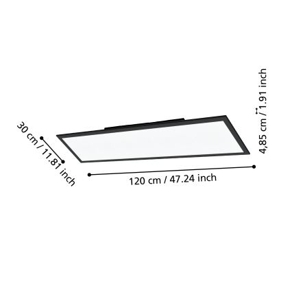 Eglo  - Dimmbare LED-Deckenleuchte LED/33,5W/230V schwarz ZigBee