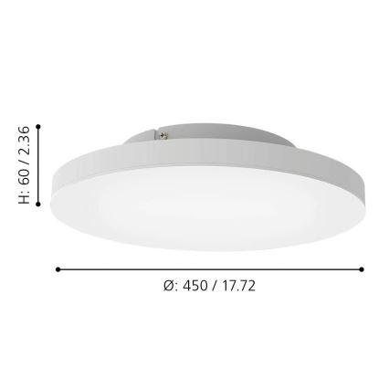 Eglo - Dimmbare LED-RGBW-Deckenleuchte LED/22,4W/230V ZigBee