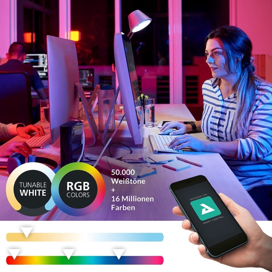 Eglo - Dimmbare LED-RGBW-Wandleuchte LED/16W/230V ZigBee
