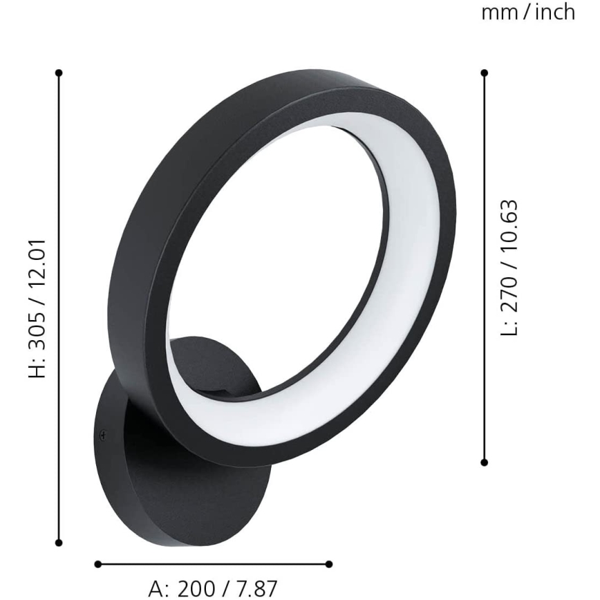 Eglo - Dimmbare LED-RGBW-Wandleuchte LED/16W/230V ZigBee